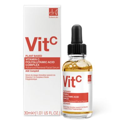 Dr. Botanicals Advanced Vitamin C 3% & Polyglutamic Acid Complex 1% & Brightening Facial Serum 30ml, White
