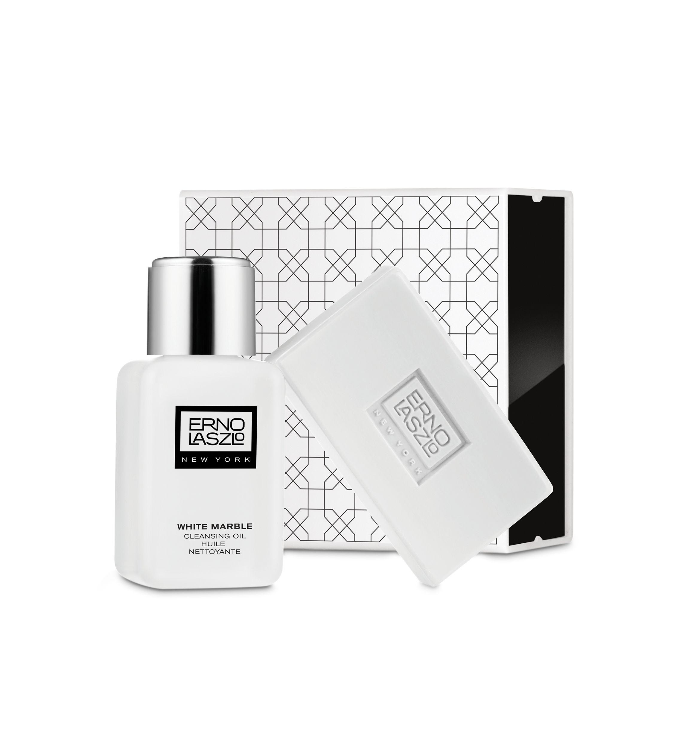 White Marble Double Cleanse Travel Set