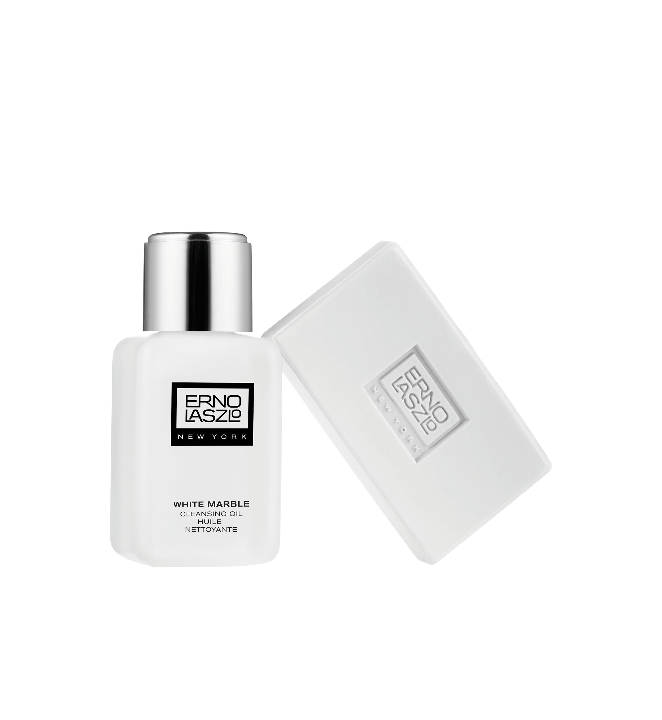 White Marble Double Cleanse Travel Set