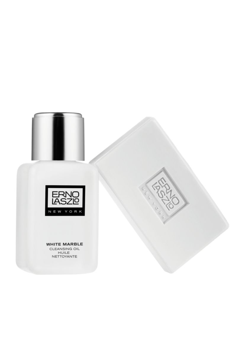 White Marble Double Cleanse Travel Set
