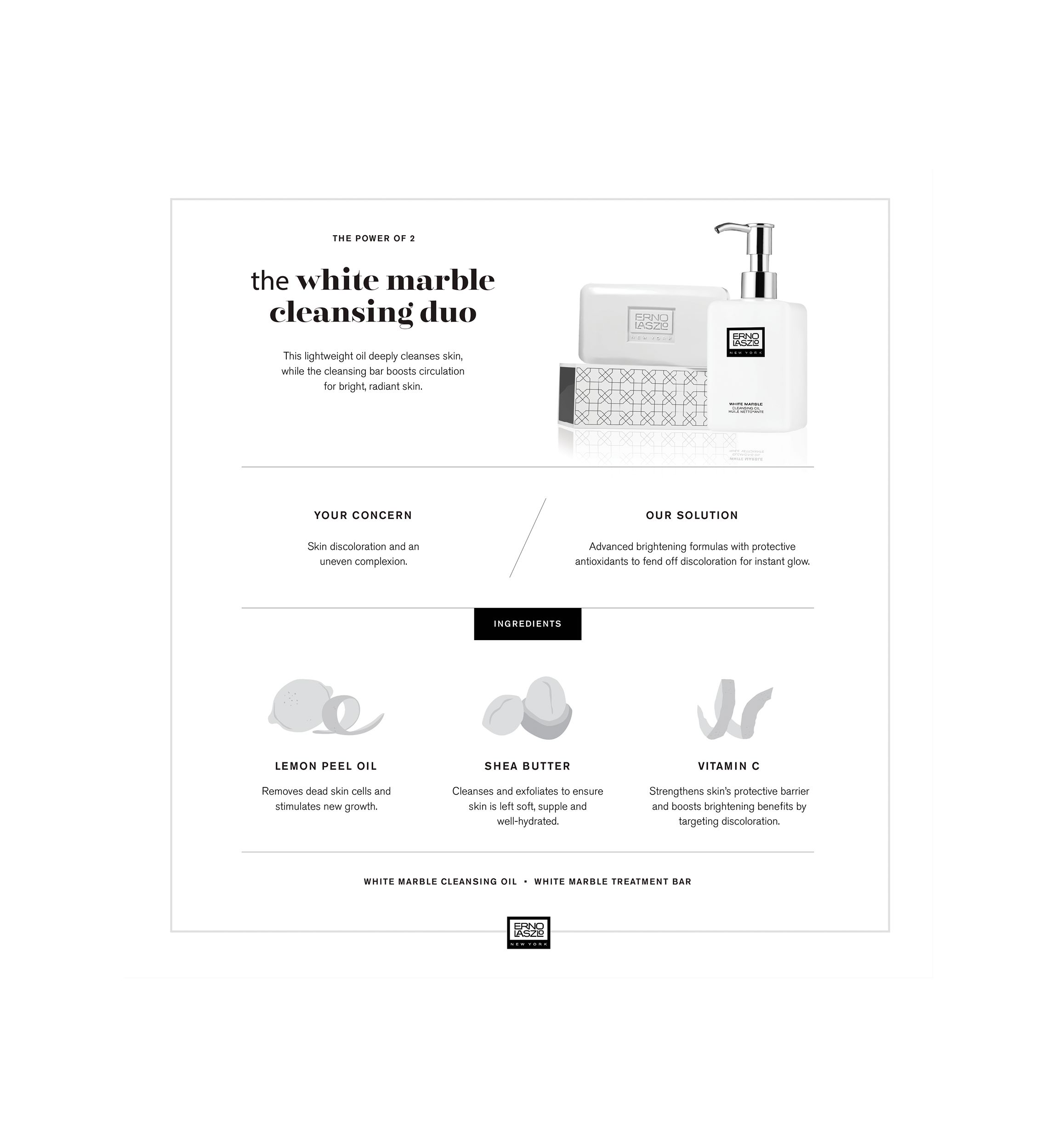 White Marble Double Cleanse Travel Set