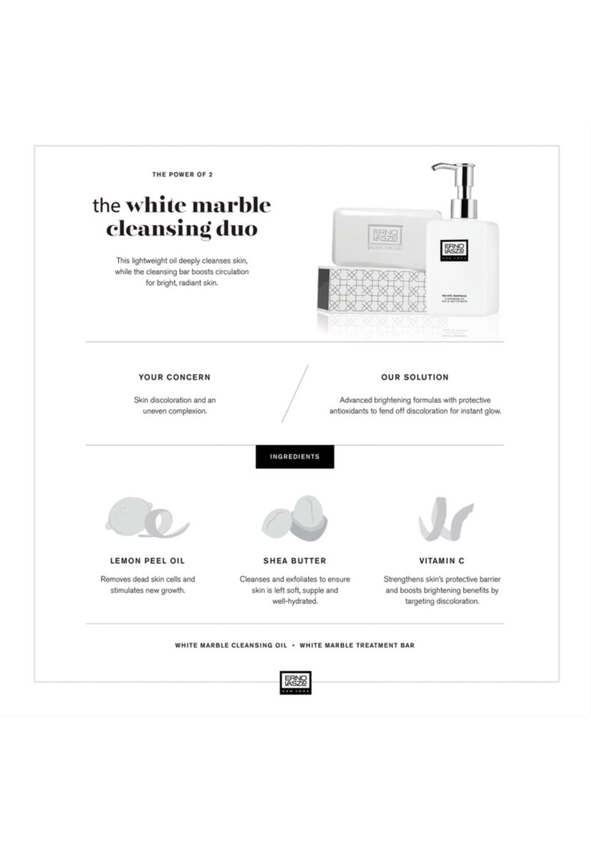 White Marble Double Cleanse Travel Set