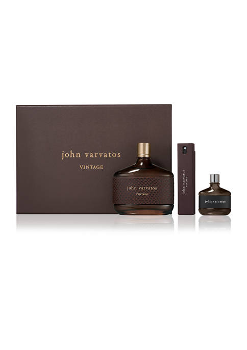 John Varvatos Vintage 3 Piece Fragrance Gift Set,