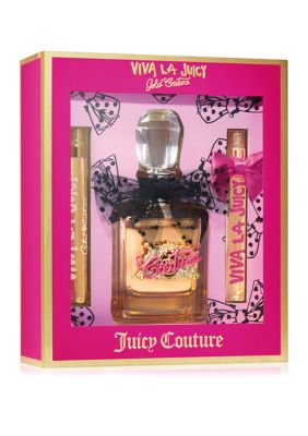 Juicy Couture Viva La Juicy Gold Couture 3 Piece Fragrance Gift Set, Perfume For Women - $ 173 Value -  0719346264204