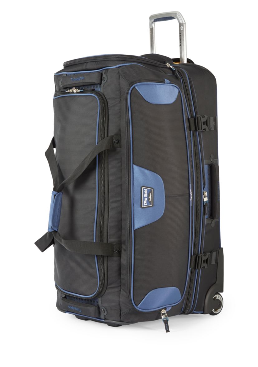 T-Pro Bold 2 30-Inch Drop Bottom Rolling Duffel -Black/Navy
