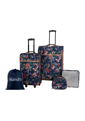 Jessica Simpson French Floral 5 Piece Luggage Set belk