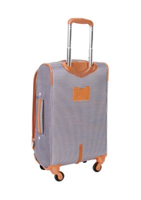 Jessica simpson blue store and white striped luggage