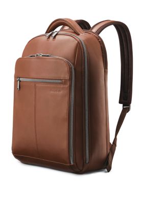 classic leather slim backpack samsonite