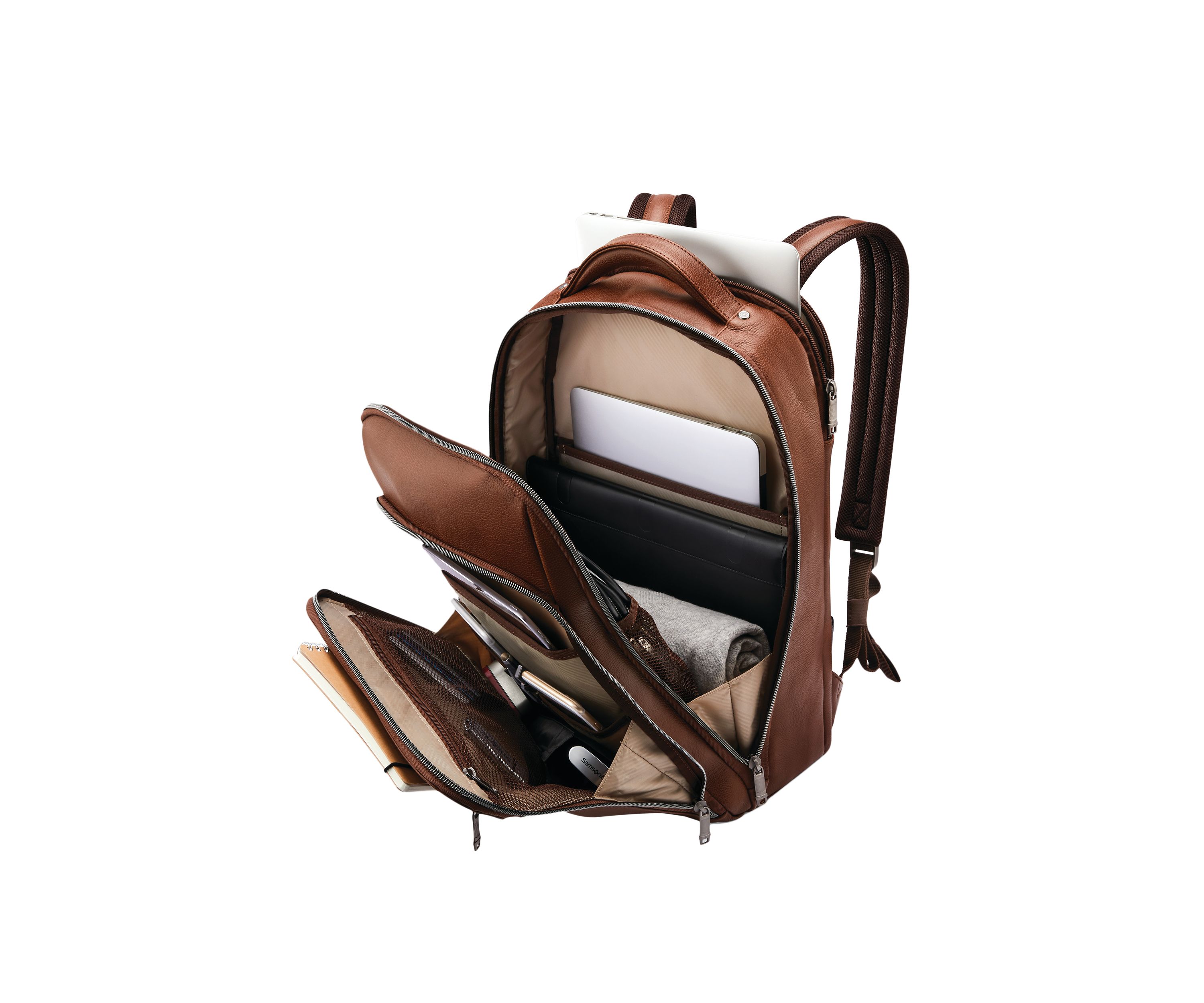 Classic Leather Slim Backpack 