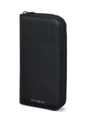 【美品】SENSO UNICO t.b シボレザー　バックジップスリッポン　黒 Samsonite® Zip Travel Wallet | Belk