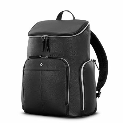 Samsonite MOBILE SOLUTION LEATHER DELUXE BACKPACK, Black