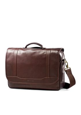 Samsonite leather messenger bag