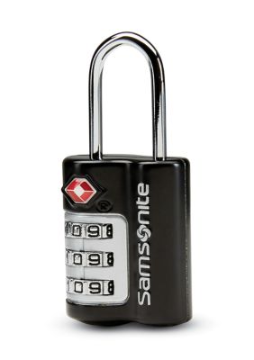Samsonite Lock & Security 3 Dial Combo Lock, Black