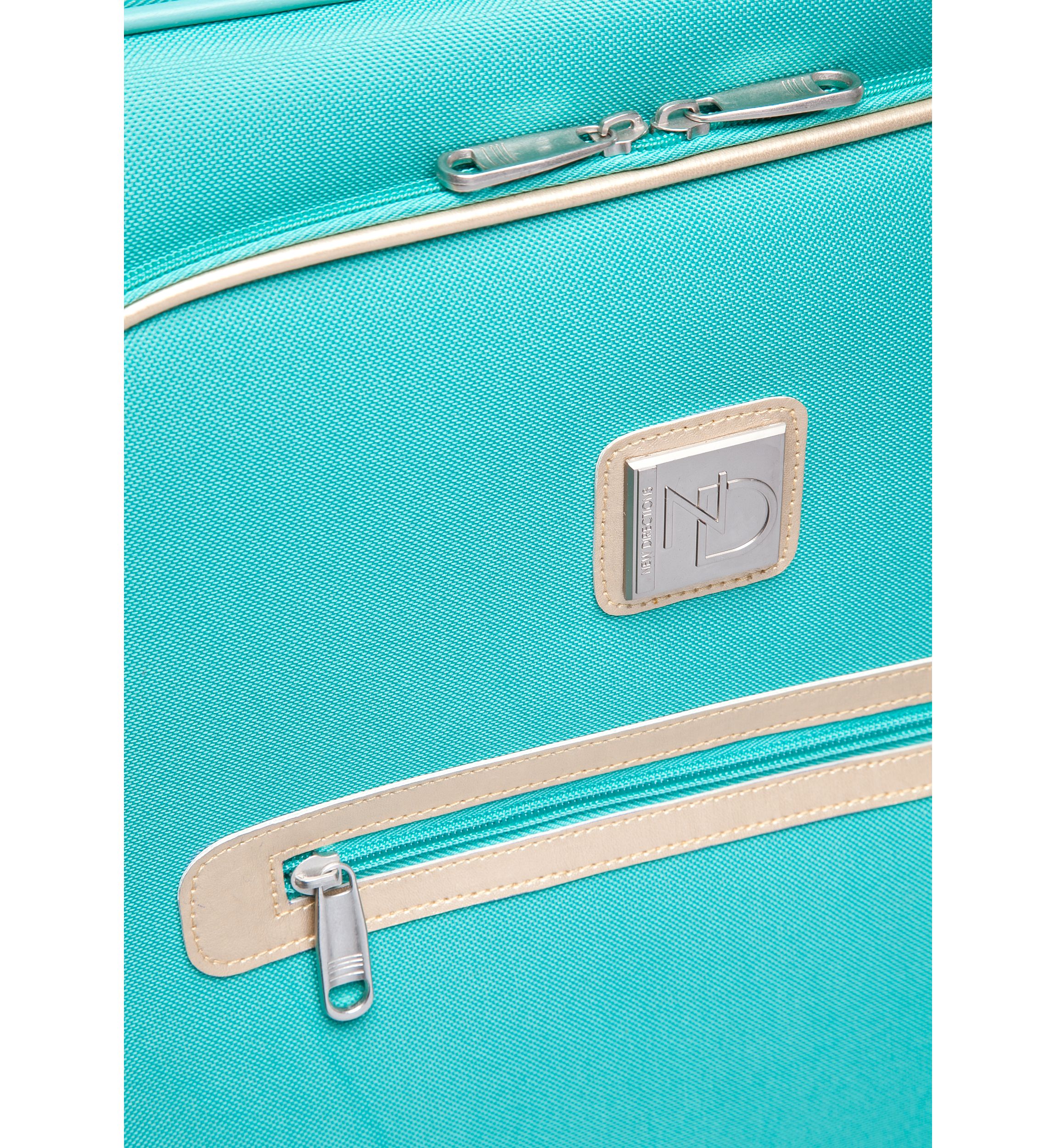 5-Piece Turquoise with Gold Trim Luggage Set