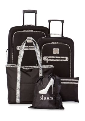 snakeskin luggage set