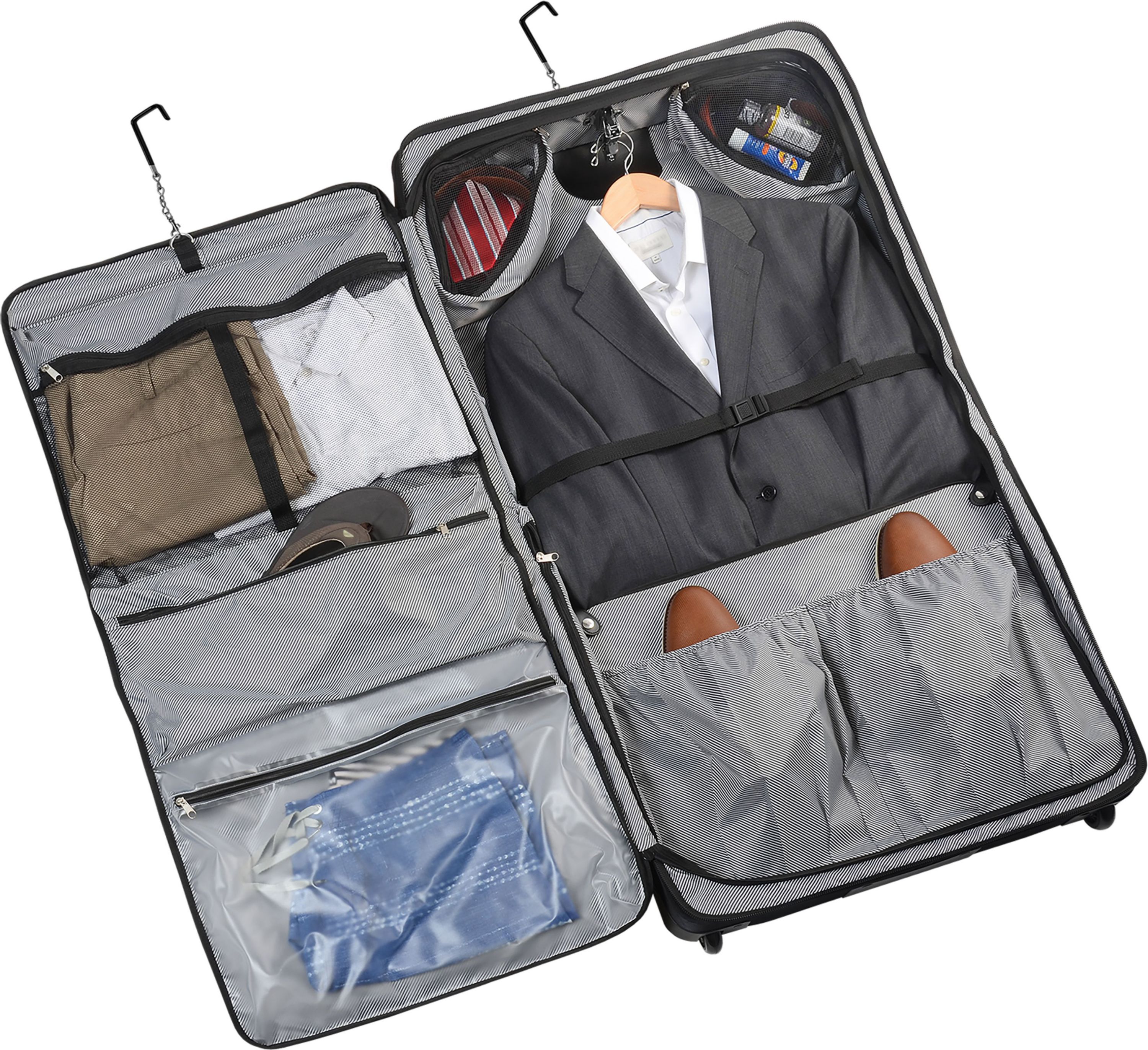 45”  Solutions Rolling Garment Bag with multiple pockets