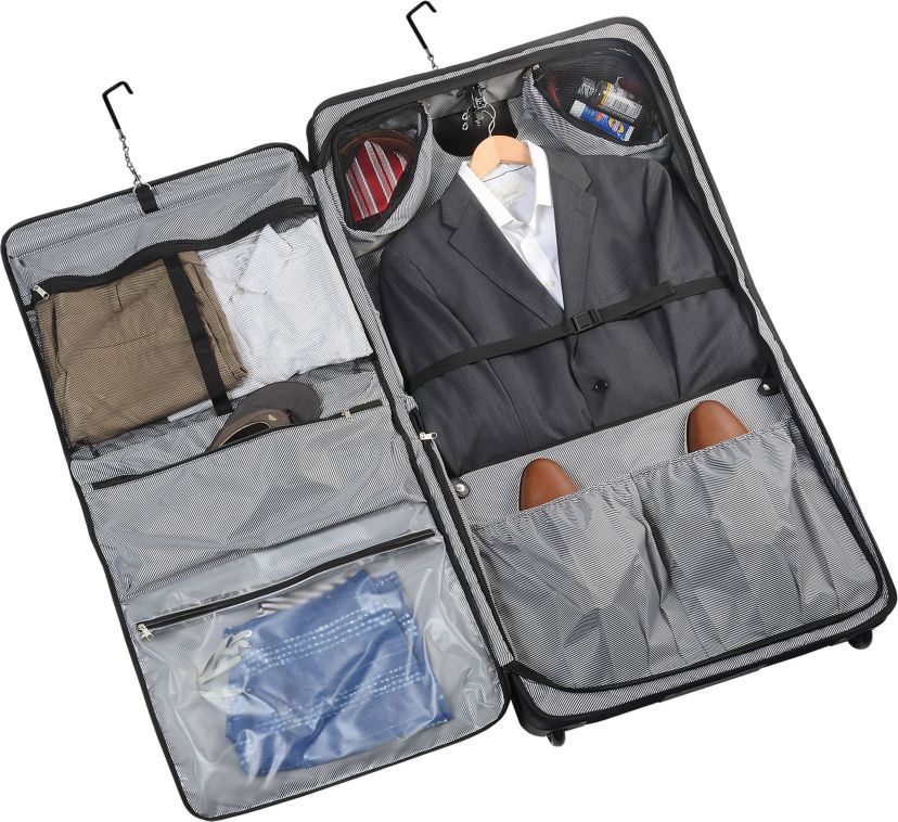 45”  Solutions Rolling Garment Bag with multiple pockets