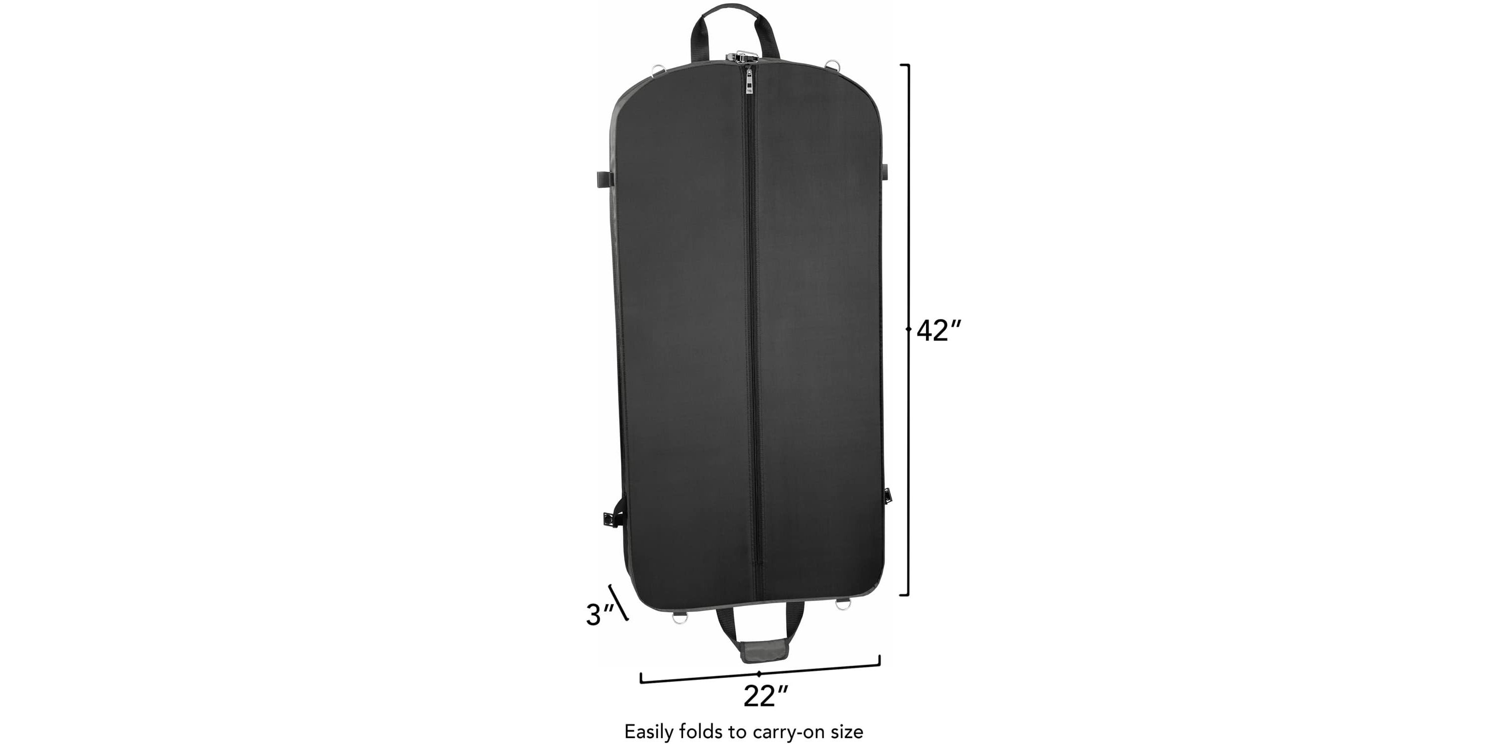 WallyBags 42" Premium Travel Garment Bag with Shoulder Strap