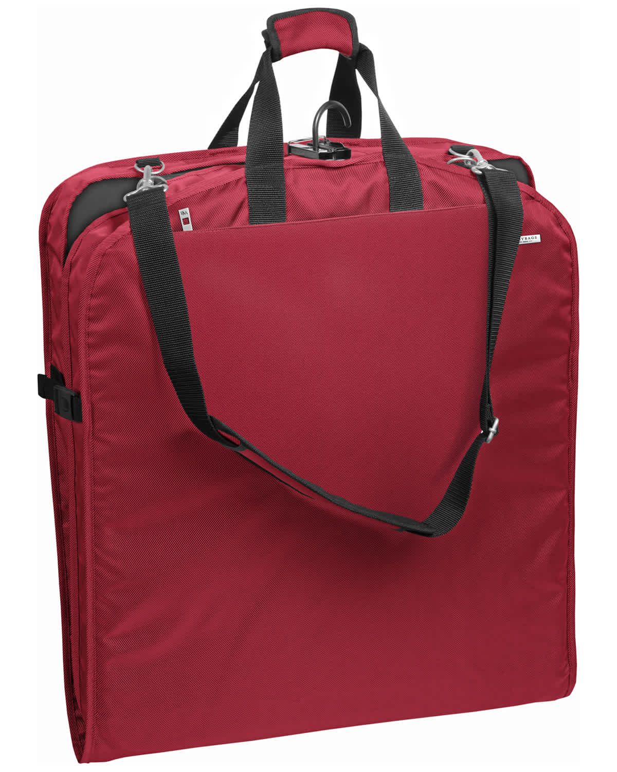 WallyBags 52" Premium Travel Garment Bag with shoulder strap and two large pockets