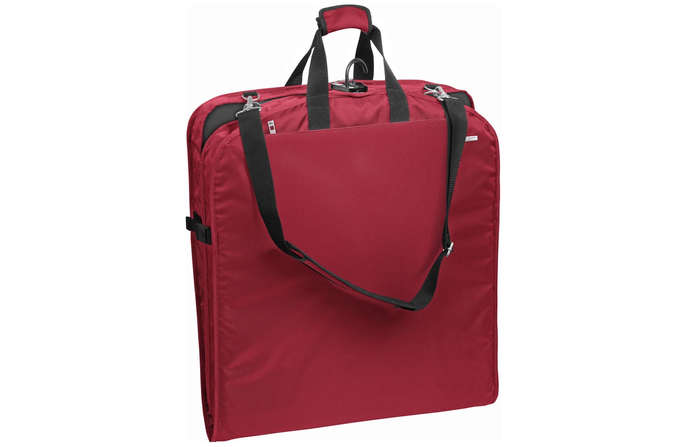 WallyBags 52" Premium Travel Garment Bag with shoulder strap and two large pockets