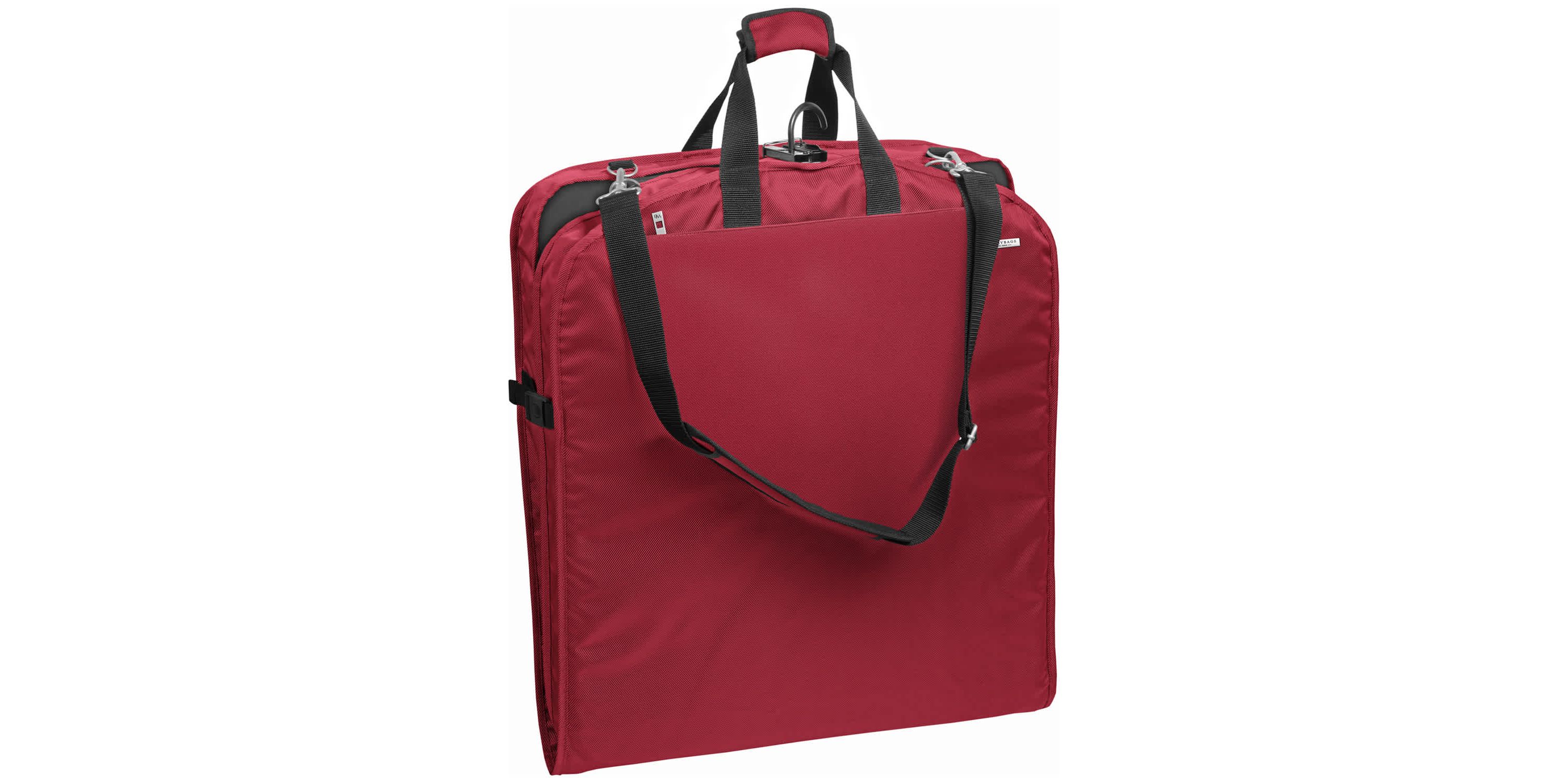 WallyBags 52" Premium Travel Garment Bag with shoulder strap and two large pockets