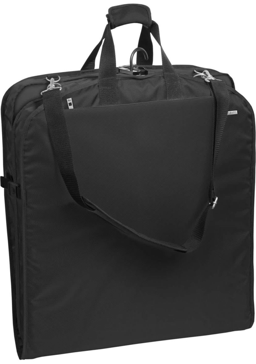 45" Premium Extra Wide Garment Bag with shoulder strap and two large pockets
