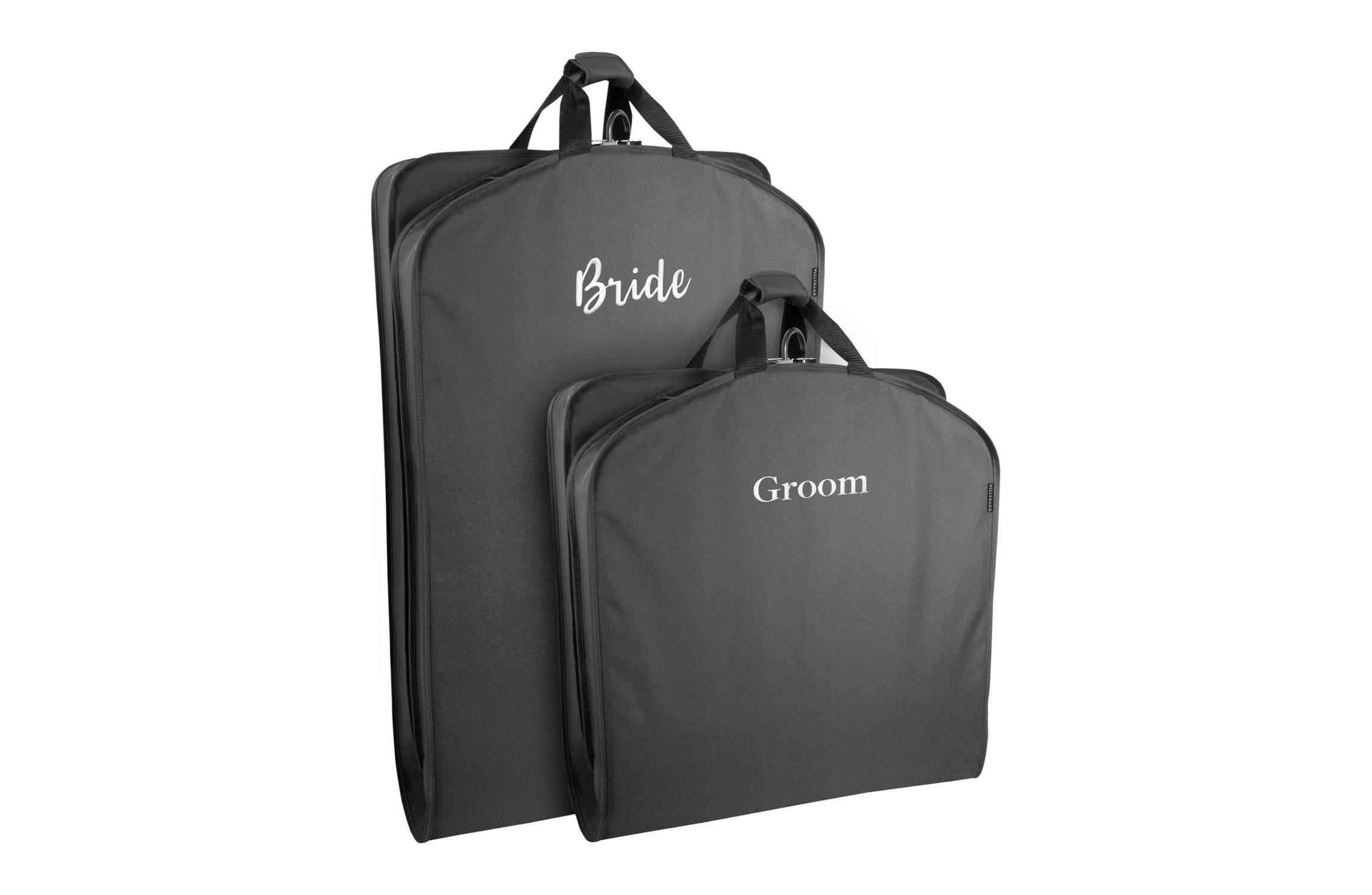 WallyBags Bride & Groom 60" Deluxe Travel Garment Bag and 40" Deluxe Travel Garment Bag