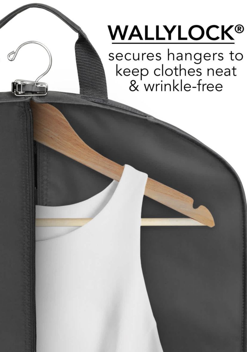 60” Premium Tri-Fold Travel Garment Bag with exterior pocket and Bride embroidery