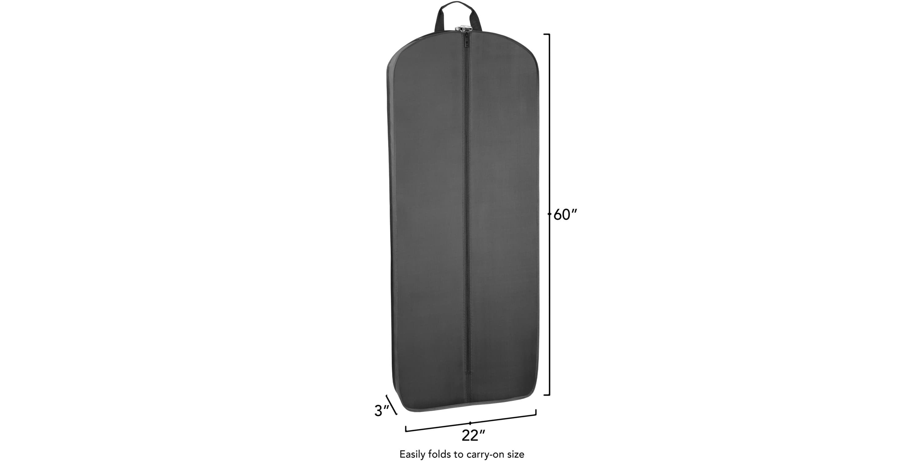 60” Premium Tri-Fold Travel Garment Bag with exterior pocket