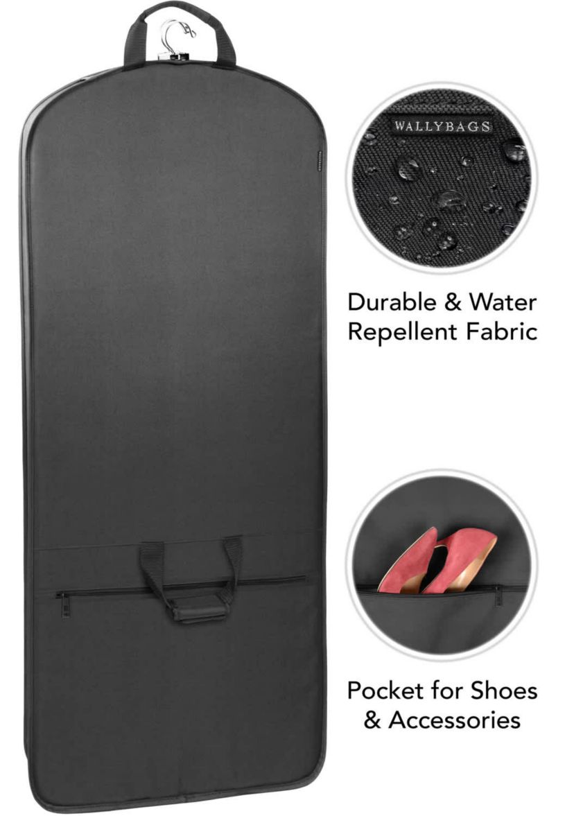 60” Premium Tri-Fold Travel Garment Bag with exterior pocket