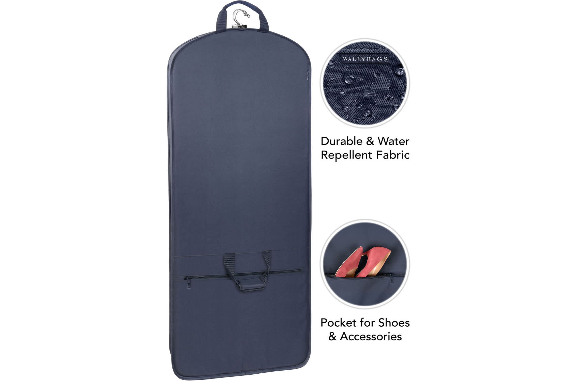 60” Premium Tri-Fold Travel Garment Bag with exterior