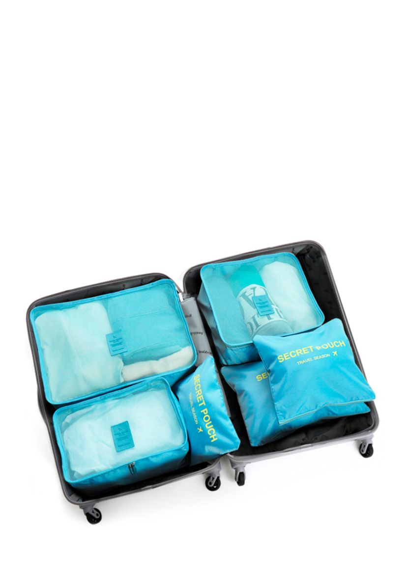Barcelona 3 Piece Luggage Set with 6 Piece Travel Set and Luggage Cover