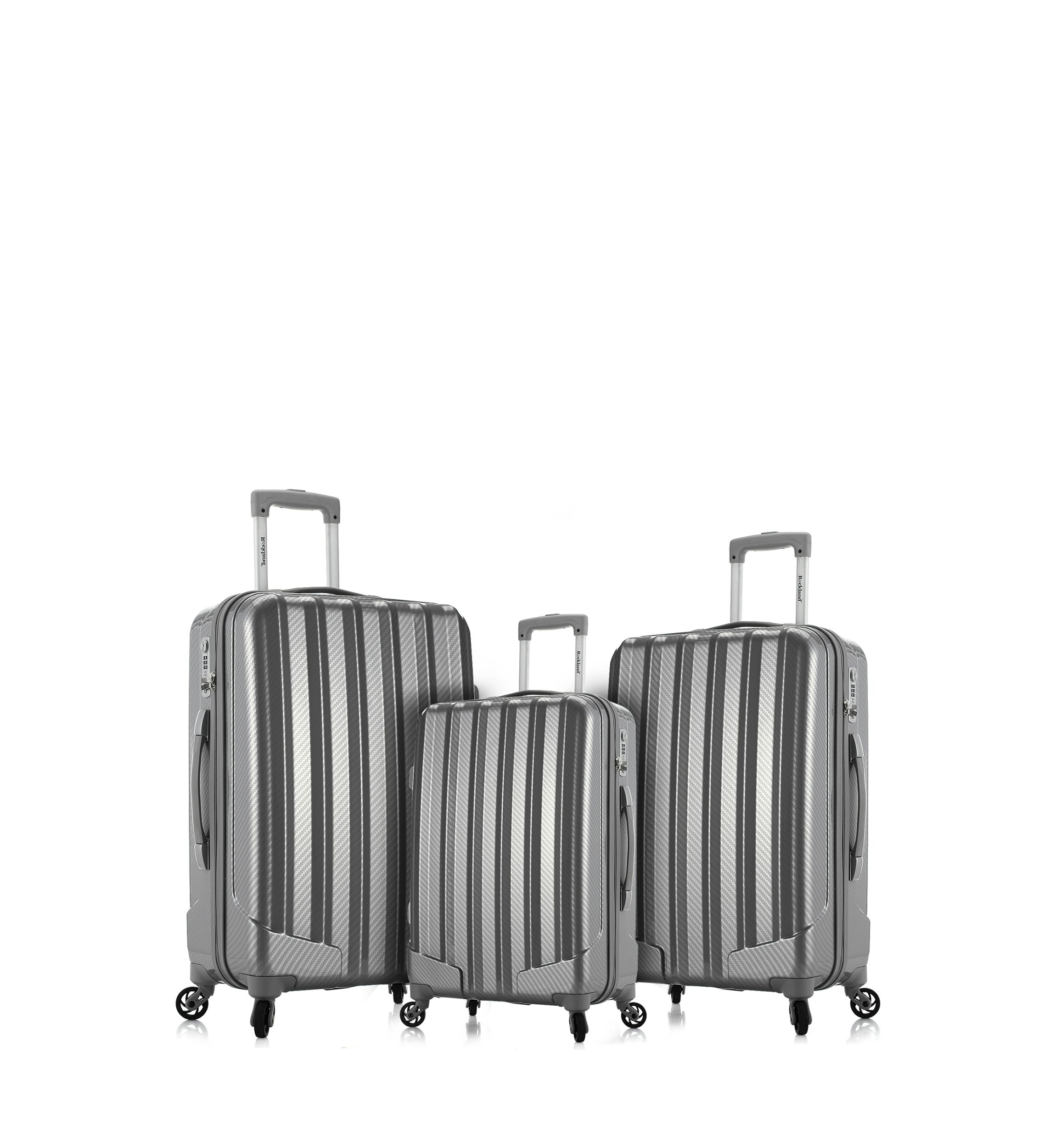 Barcelona 3 Piece Luggage Set with 6 Piece Travel Set and Luggage Cover