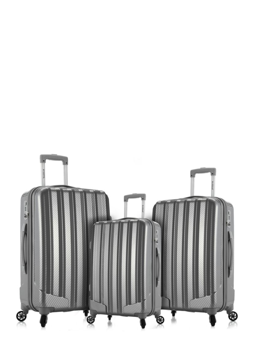 Barcelona 3 Piece Luggage Set with 6 Piece Travel Set and Luggage Cover
