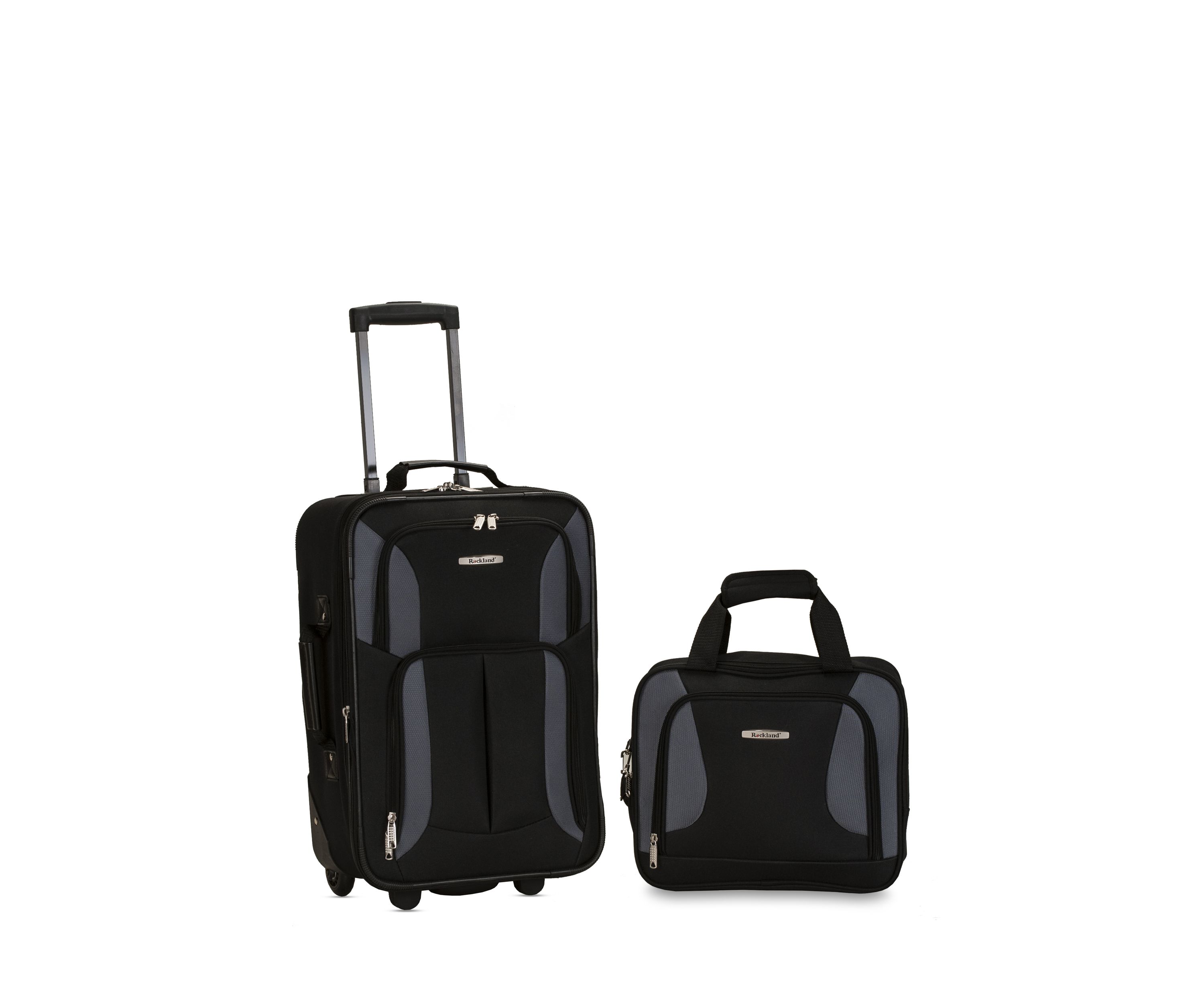 2 Piece Luggage Set - Black Gray