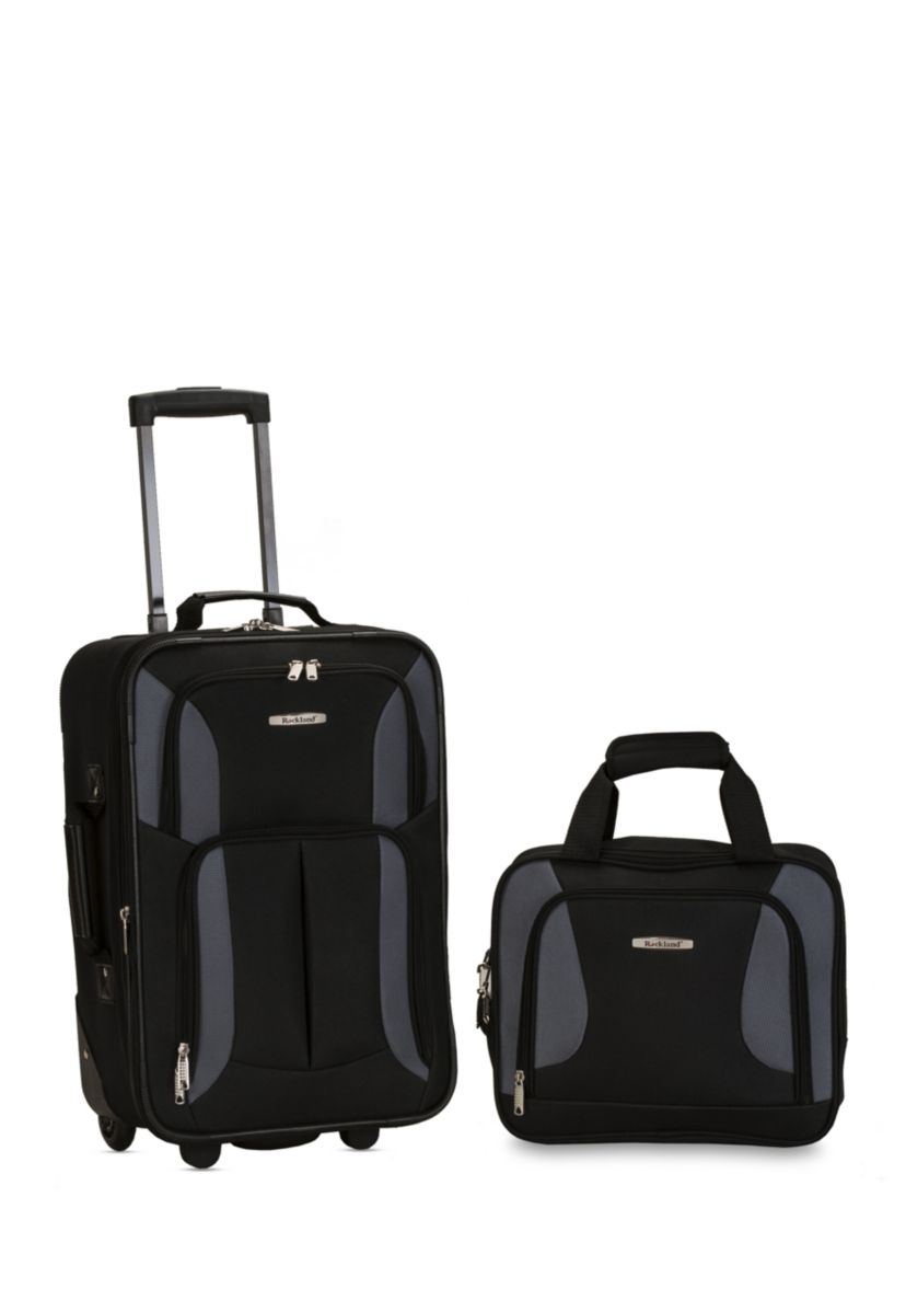 2 Piece Luggage Set - Black Gray