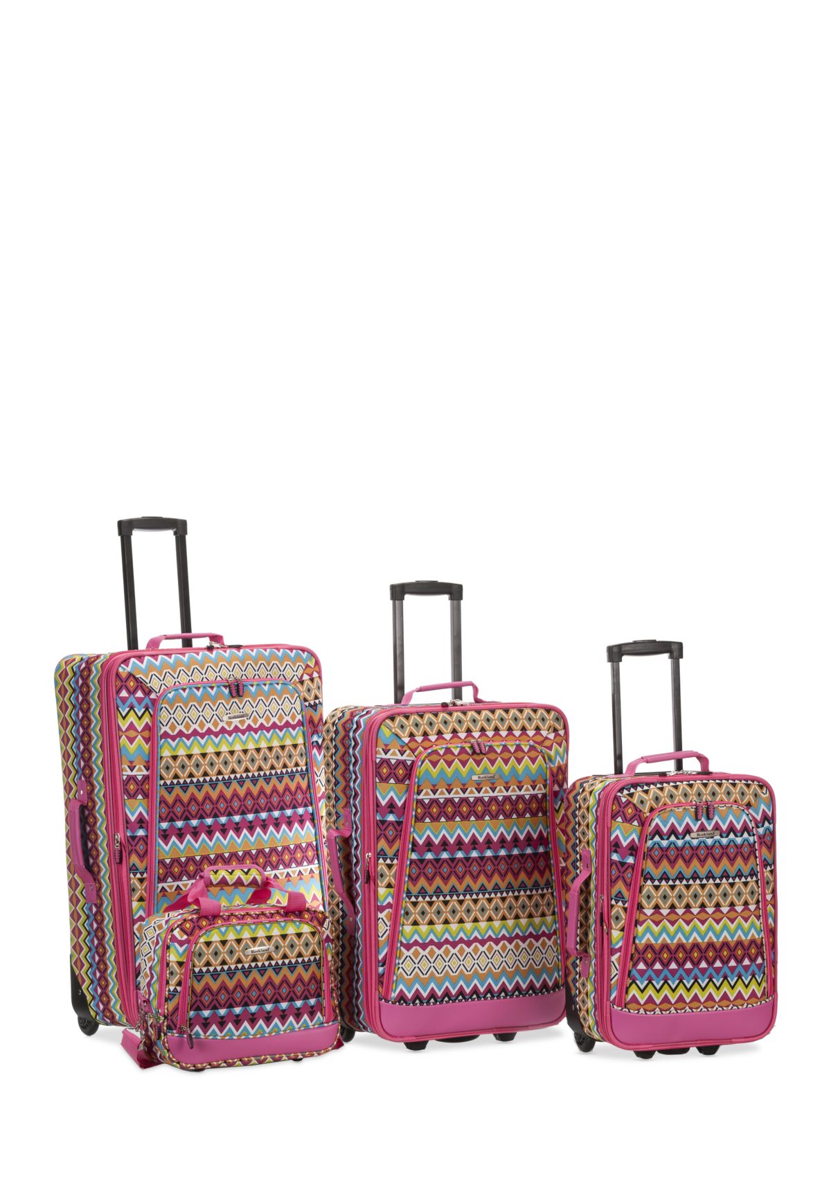 4 Piece Printed Luggage Set - Tribal