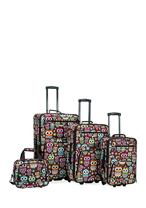 Rockland 4 Piece Printed Luggage Set