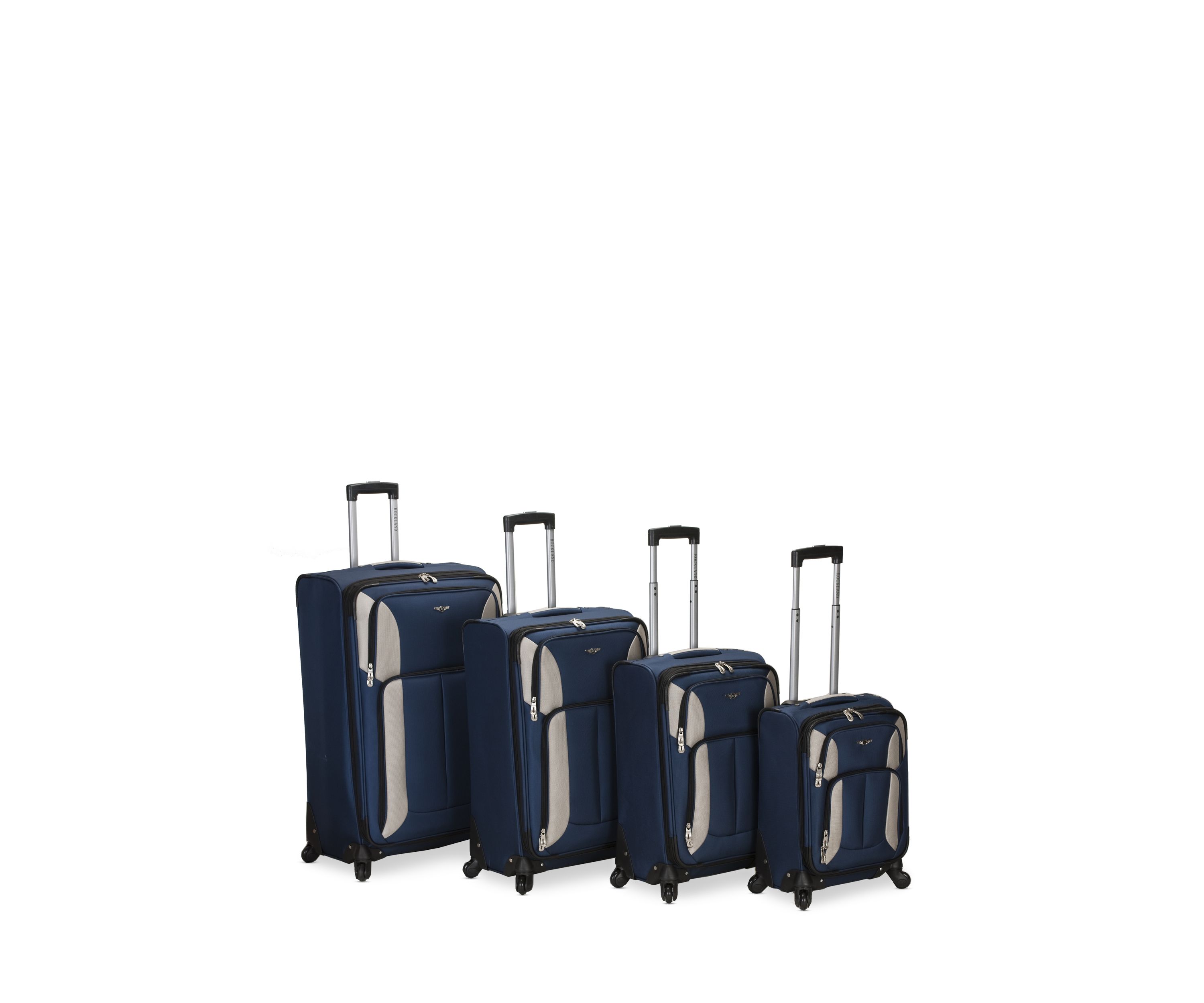4 Piece Impact Spinner Luggage Set - Navy
