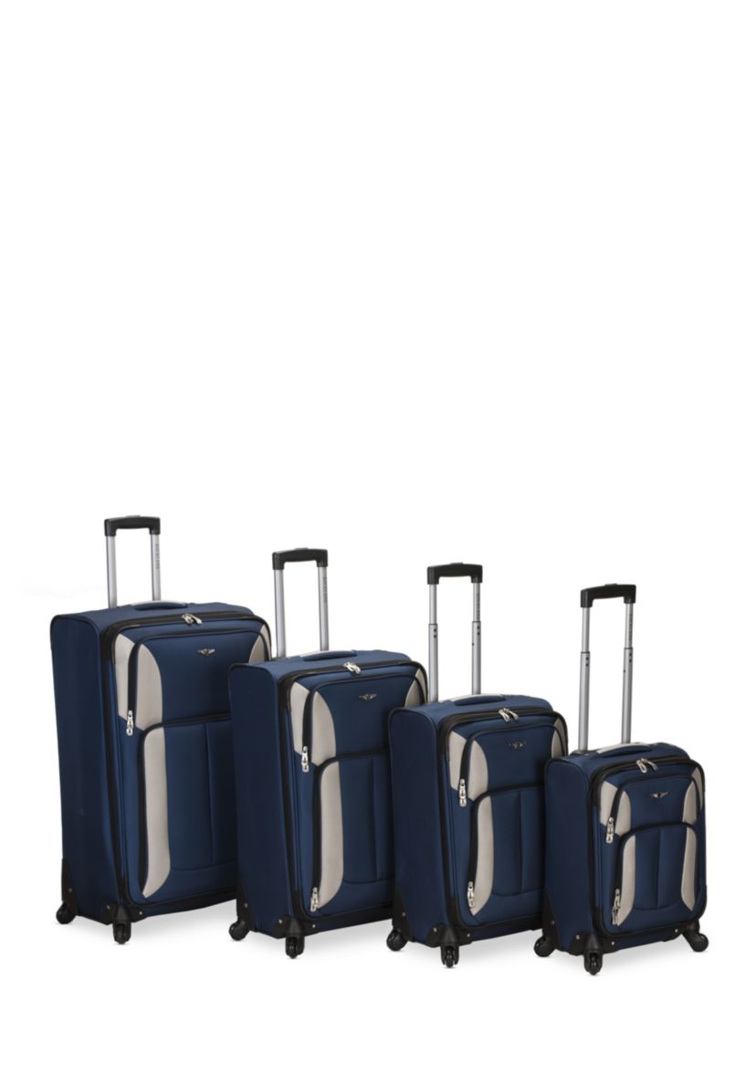 4 Piece Impact Spinner Luggage Set - Navy