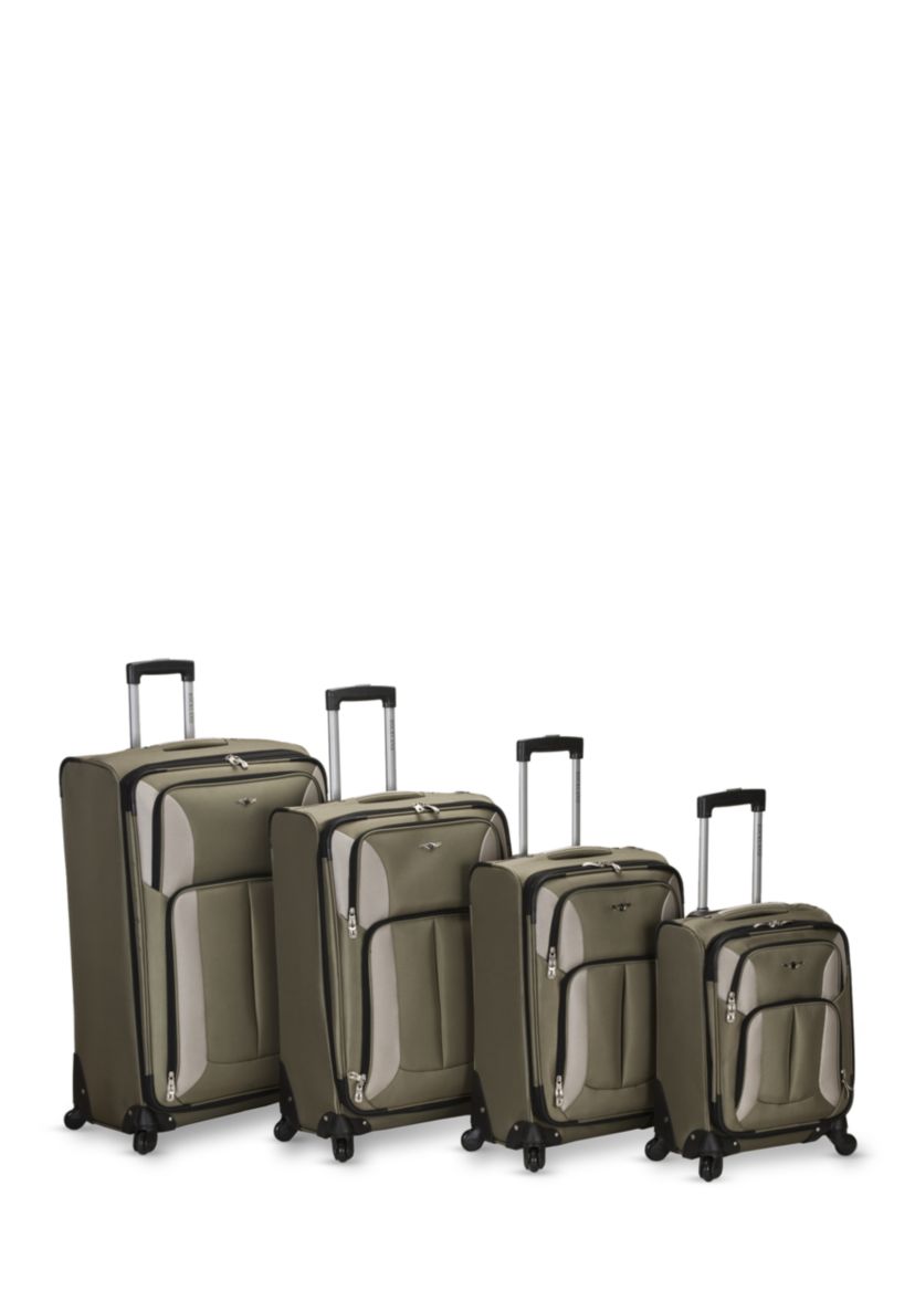 4 Piece Impact Spinner Luggage Set - Olive