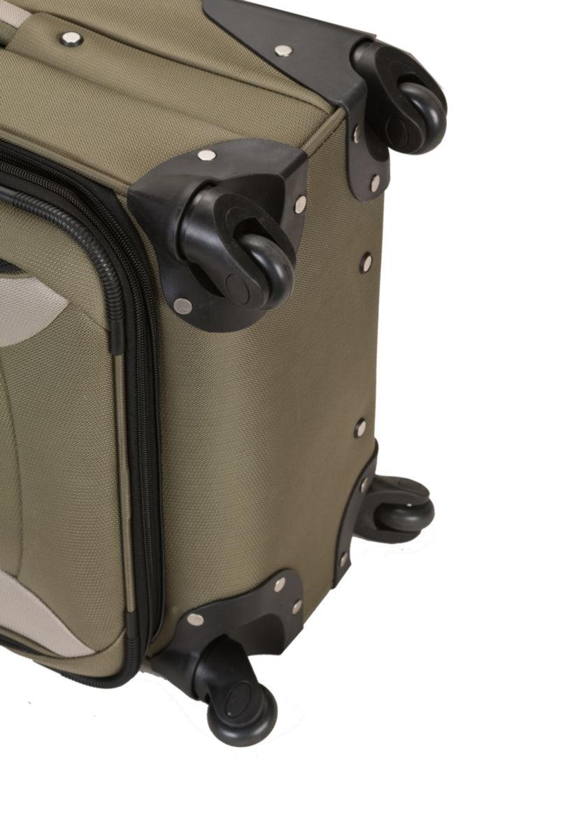 4 Piece Impact Spinner Luggage Set - Olive