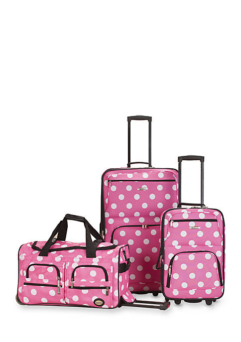 3 Piece Luggage Set - Pink Dot