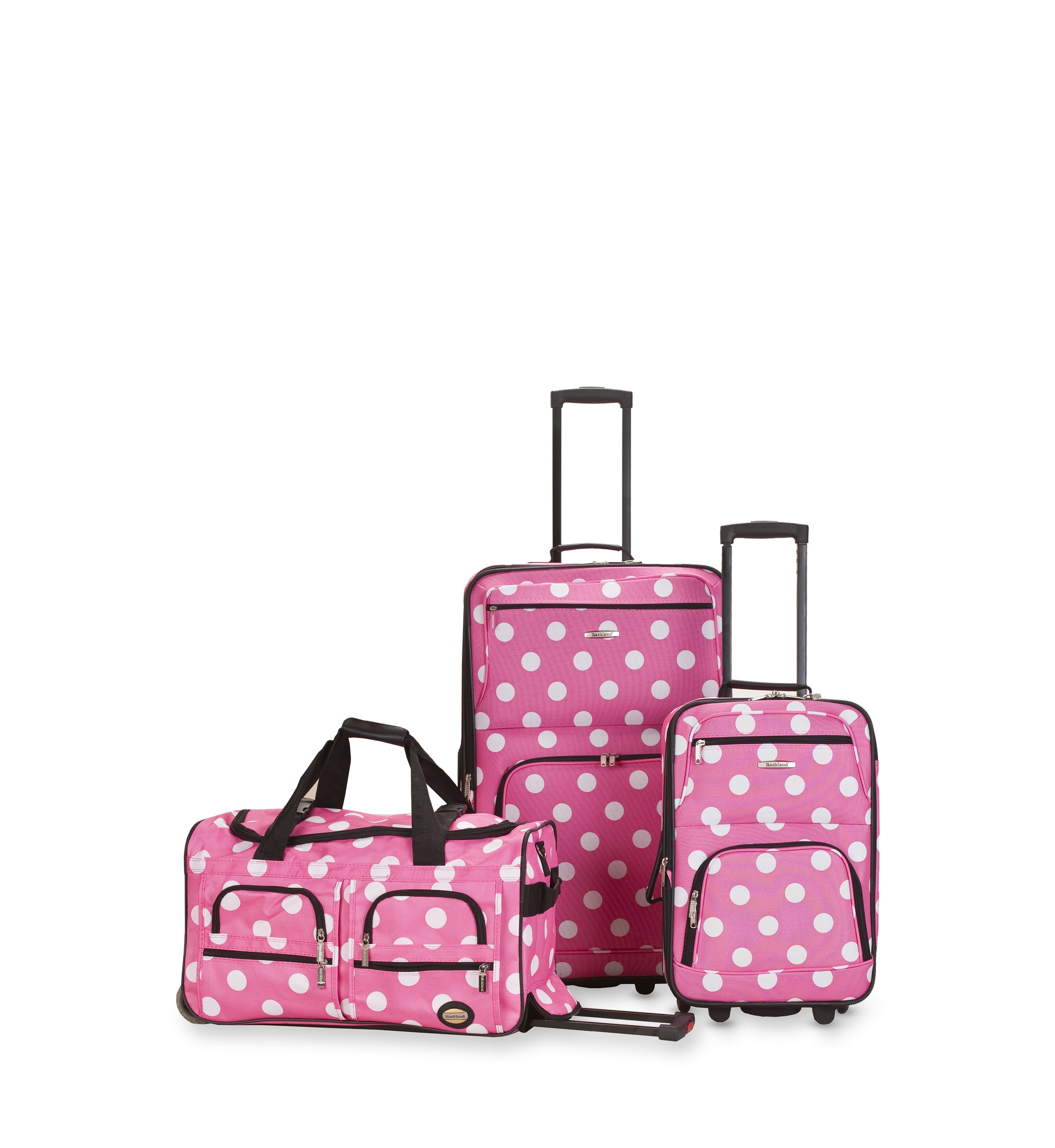 3 Piece Luggage Set - Pink Dot