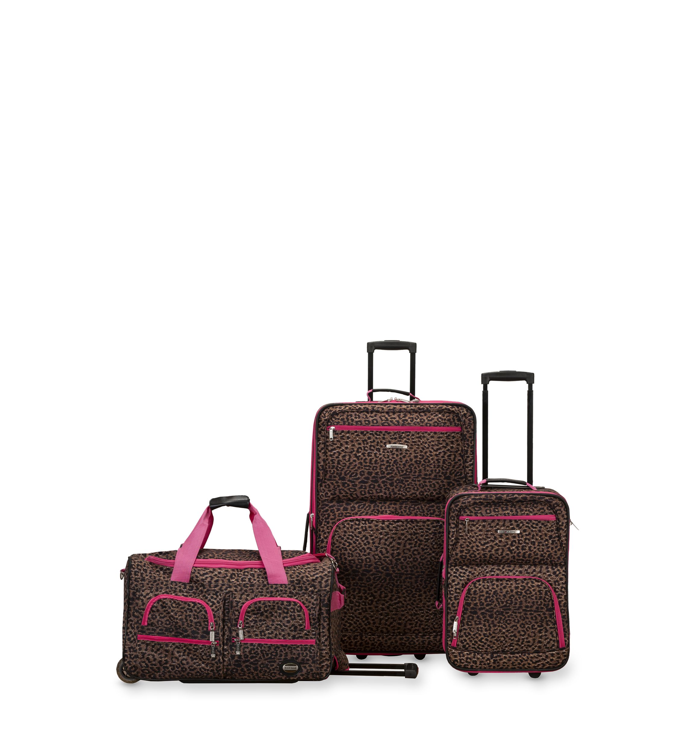 3 Piece Luggage Set - Pink Giraffe