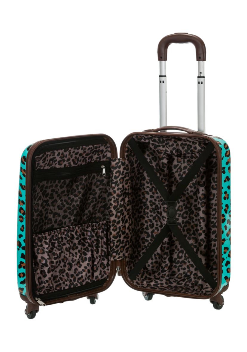 20-in. Carry On  Blue Leopard