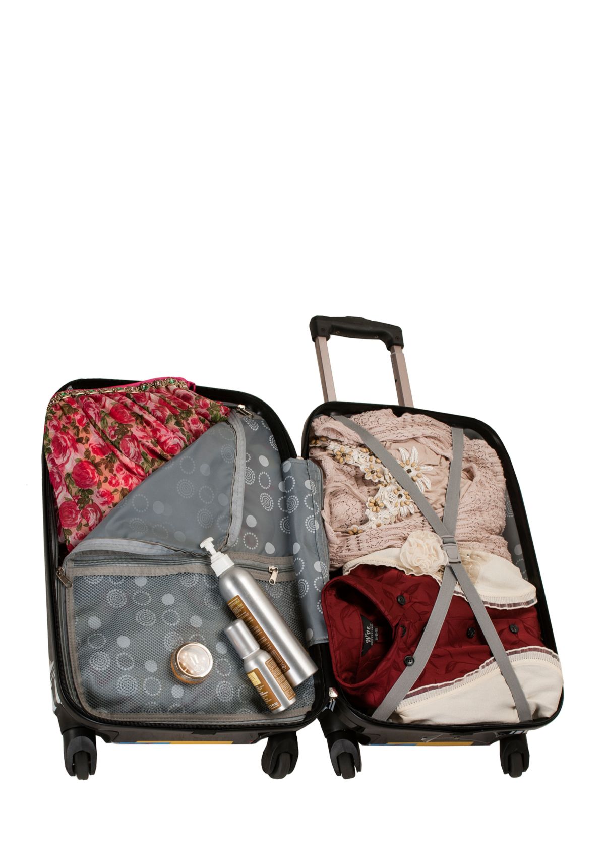 2 Piece Polycarbonate/ABS Upright Luggage Set