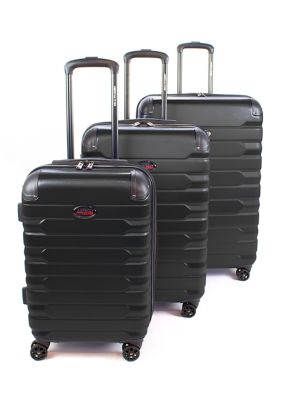 American Flyer Mina 3-Piece Hardside Luggage Set, Black