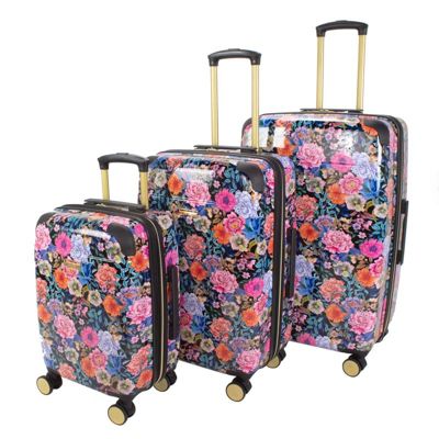 American Flyer Jenni Chan Entin 3-Piece Hardside Spinner Set, Black -  0040413055327