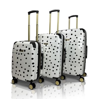 American Flyer Jenni Chan Entin 3-Piece Hardside Spinner Set, White